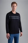 Paul Shark Paul Shark Erkek Marka Logo Detaylı Regular Fit Uzun Kollu Siyah T-Shirt 13311638-011