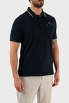 Paul Shark Paul Shark Erkek Polo Yaka Düğme Kapamalı Kısa Kollu Mavi Polo Yaka T-Shirt 12311732-130