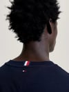 Tommy Hilfiger Tommy Hilfiger Erkek Dokuma Kumaş Kısa Kol Düz Model Lacivert T-Shirt MW0MW32584-DW5