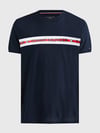 Tommy Hilfiger Tommy Hilfiger Erkek Kısa Kollu Yuvarlak Yaka Logolu Lacivert T-Shirt UM0UM01915-DW5