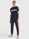 Tommy Hilfiger Tommy Hilfiger Erkek Kısa Kollu Yuvarlak Yaka Logolu Lacivert T-Shirt UM0UM01915-DW5