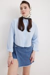 S27-1160-L-BLUELEVUREŞORTDenim Şort Etek BLUE