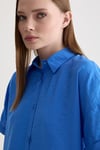 G27-4816-SAKSLEVUREÜst GiyimDuble Kollu Oversize Modal Gömlek SAKS