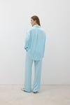 P28-3481-BEBEMAVİ-LLEVUREAlt GiyimKadın Beli Lastikli Saten Pantolon BEBE MAVİ