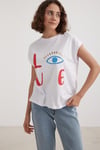 T27-2194-L-BEYAZLEVURETest KategoriKadın Love Baskılı Basic Tshirt BEYAZ