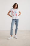 T27-2194-L-BEYAZLEVURETest KategoriKadın Love Baskılı Basic Tshirt BEYAZ