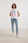 T27-2194-L-BEYAZLEVURETest KategoriKadın Love Baskılı Basic Tshirt BEYAZ