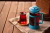 Taşev T0820  Magic - French Çay Press 350 ml Mavi bitki çayı demleme