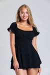  Premium Drapeli Şortlu Ekstra Mini Elbise