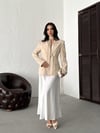  Premium Vatkalı Fularlı Belden Oturtmalı Blazer Ceket Diena