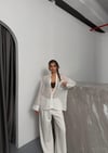  Transparan Oversize Çizgi Detaylı Yazlık Gömlek