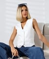 Astarlı Crop Blezer Yelek
