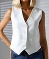 Astarlı Crop Blezer Yelek