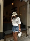 Kapaklı Tasarım Denim Şortlu Mini Şort Etek
