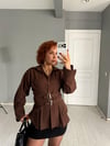 Korse Detaylı Poplin Gömlek 