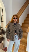 Leopar Desenli Fermuarlı Cepli Ceket
