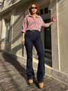 Likralı Denim İspanyol Paça Pantolon