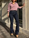 Likralı Denim İspanyol Paça Pantolon