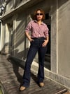 Likralı Denim İspanyol Paça Pantolon