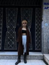 Maxi Uzun Trend Polarlı Triko Düşük Kol Yarasa Kol Uzun Hırka