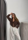 Modal Oversize Düşük Kol Uzun Kol Gömlek