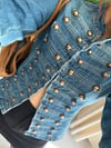 Napoleon Metal Düğme Detaylı Denim Ceket