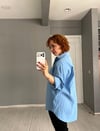 Oversize Çizgili Gömlek