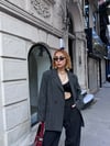 Premium Astarlı Vatkalı Parlak Taşlı Süit Düğmeli Blazer Ceket