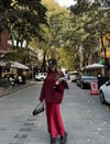 Premium Bisiklet Yaka Basic Oversize Triko Kazak