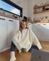 Premium Bisiklet Yaka Basic Oversize Triko Kazak