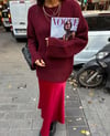 Premium Bisiklet Yaka Basic Oversize Triko Kazak