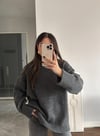 Premium Bisiklet Yaka Basic Oversize Triko Kazak