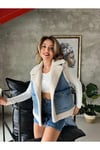 Premium Deri İçi Kürklü Oversize Biker Yelek