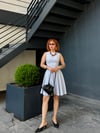 Premium Kat Kat Volanlı Sıfır Kol Mini Elbise