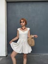 Premium Keten Kalın Askılı Mini Elbise Tulum