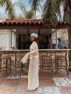 Premium Kolları Fırfırlı Uzun Beac Wear Elbise