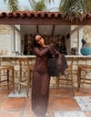 Premium Kolları Fırfırlı Uzun Beac Wear Elbise
