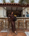 Premium Kolları Fırfırlı Uzun Beac Wear Elbise