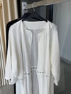 Premium Kuşgözü Detaylı Gofre Keten Bohem Uzun Tesettür Kimono 