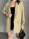 Premium Leopar Astarlı Blazer Ceket