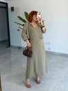 Premium Modal gömlek -Askılı Elbise 2'li Takım