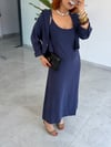 Premium Modal gömlek -Askılı Elbise 2'li Takım