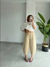 Premium Pamuklu Gabardin Beli Lastikli Dio Şalvar Pantolon