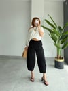 Premium Pamuklu Gabardin Beli Lastikli Dio Şalvar Pantolon