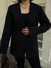 Premium Taş Baskılı Parlak Blazer Ceket DRYY