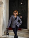 Premium Taş Baskılı Parlak Blazer Ceket DRYY