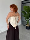 Premium Tasarım Taş Baskılı Helen Korse Bluz