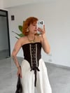 Premium Tasarım Taş Baskılı Helen Korse Bluz