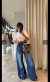 Premium Tasarım Zımbalı Denim Baggy Pantolon