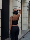 Premium Trend Dantel Detaylı İnce Askılı Agraflı Crop Korse Bluz